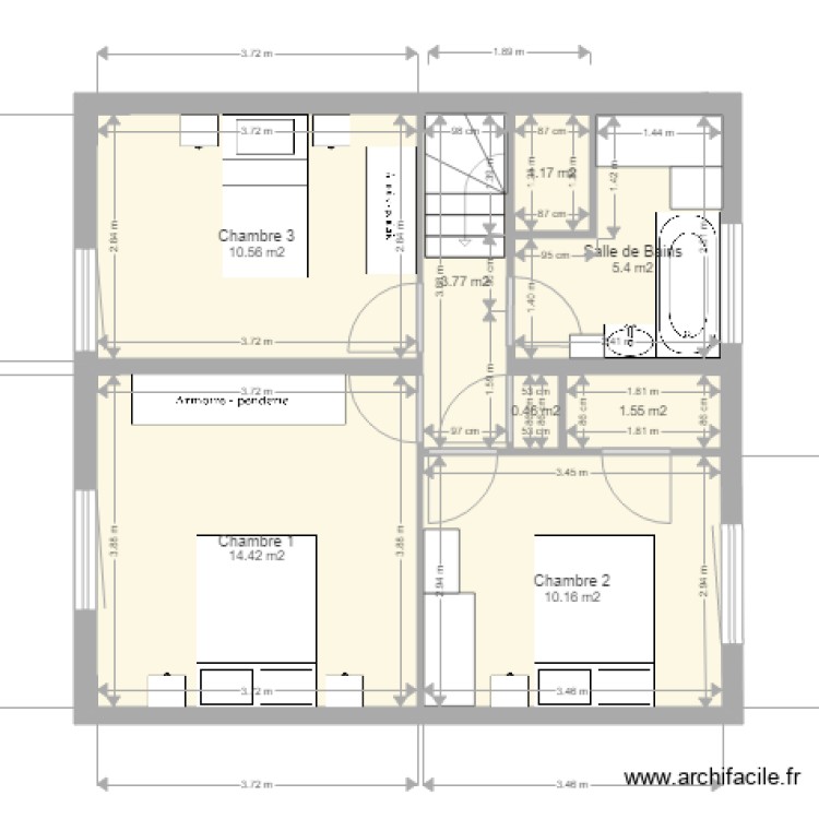 Etage. Plan de 0 pièce et 0 m2