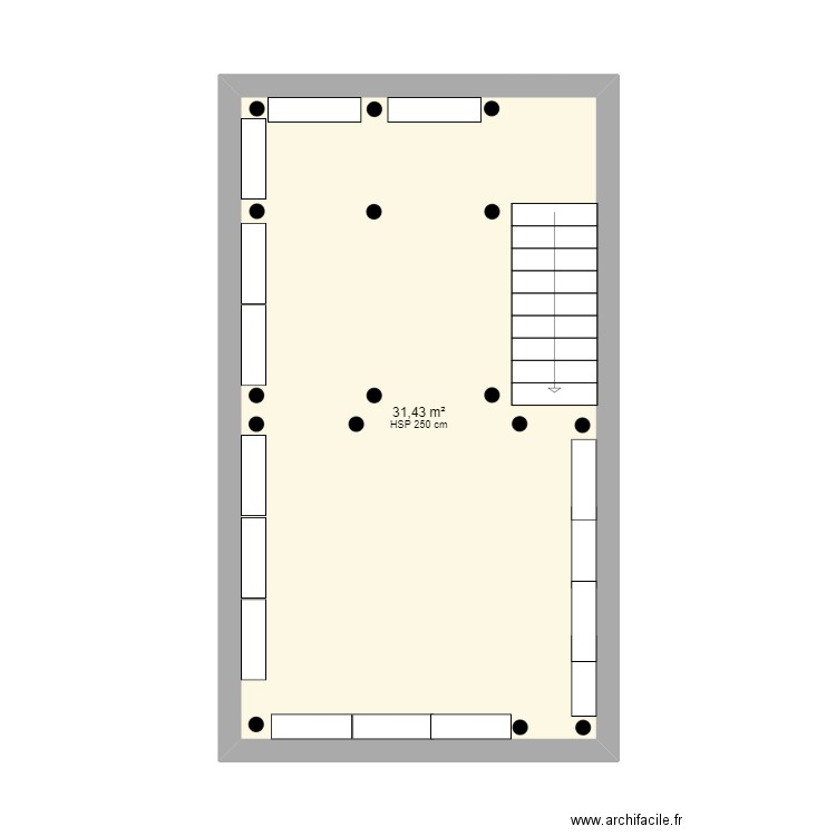 Pharmacie Cohen. Plan de 9 pièces et 170 m2