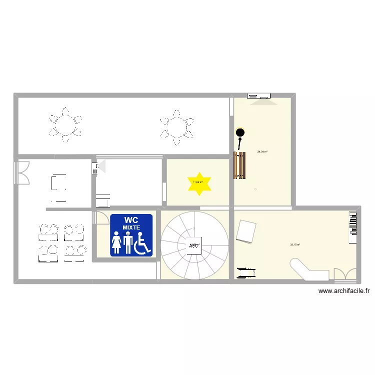 Exposition Marc Bloch. Plan de 5  et 99 m²