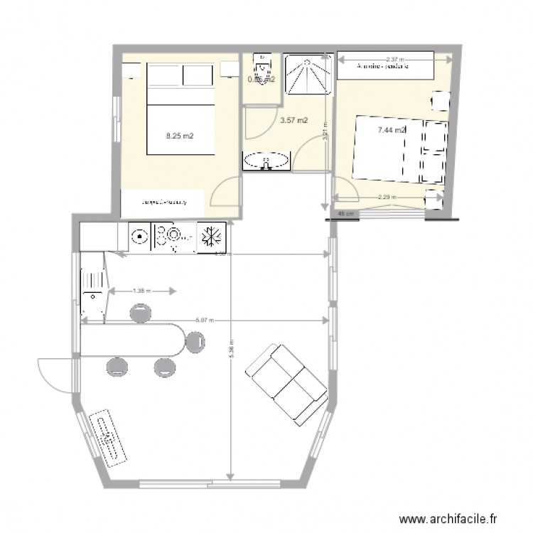 PETITE MAISON PLAN WC 2. Plan de 0 pièce et 0 m2