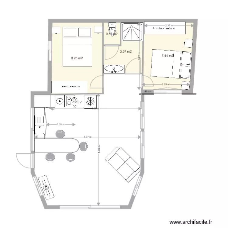 PETITE MAISON PLAN WC 2. Plan de 