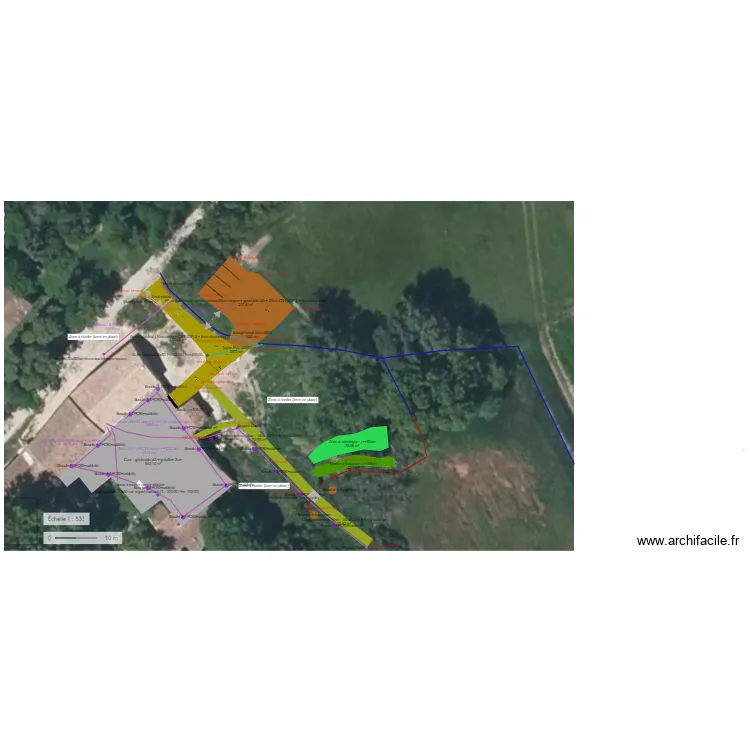 Plan VRD Sarrians - copie. Plan de 