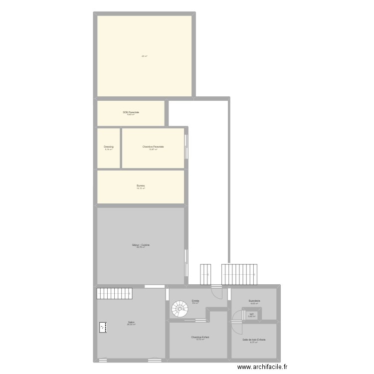 Maison - Plan. Plan de 12 pièces et 187 m2