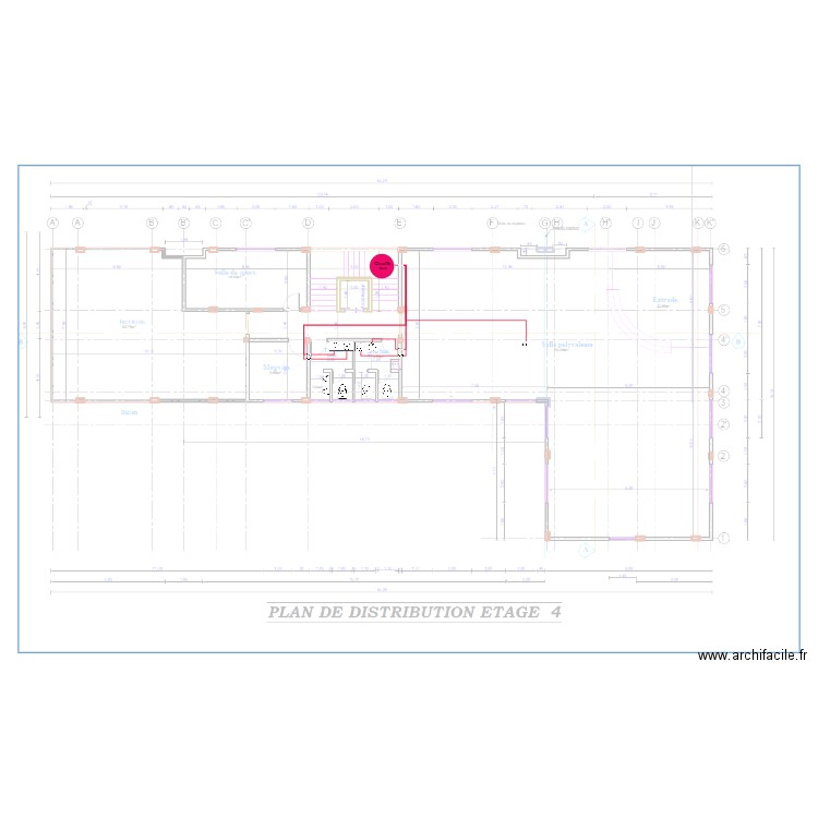 Eau chaude Etage 4 HOTEL KRIBI. Plan de 0 pièce et 0 m2