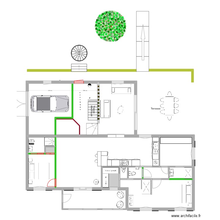 VF  version 3 bis cuisine sur terrasse. Plan de 0 pièce et 0 m2