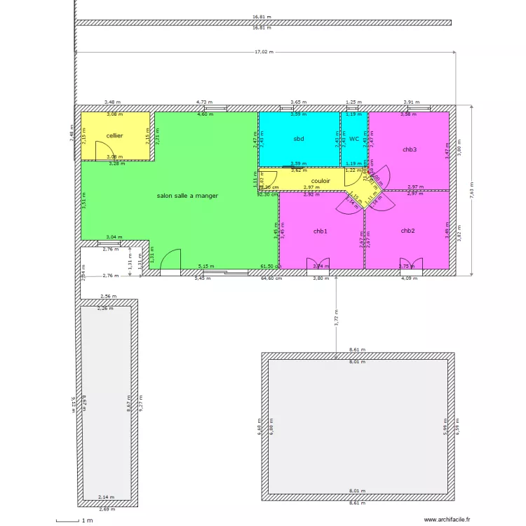 piscine etage. Plan de 