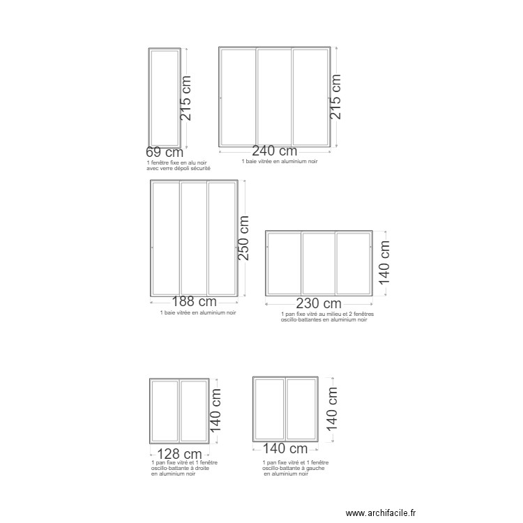 Devis fenêtre. Plan de 0 pièce et 0 m2