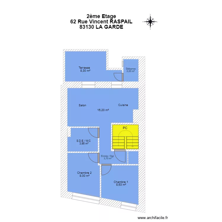 DELCENSERIE LA GARDE 2EME ETAGE LOT 3. Plan de DELCENSERIE LA GARDE 2EME ETAGE LOT 3. Plan de