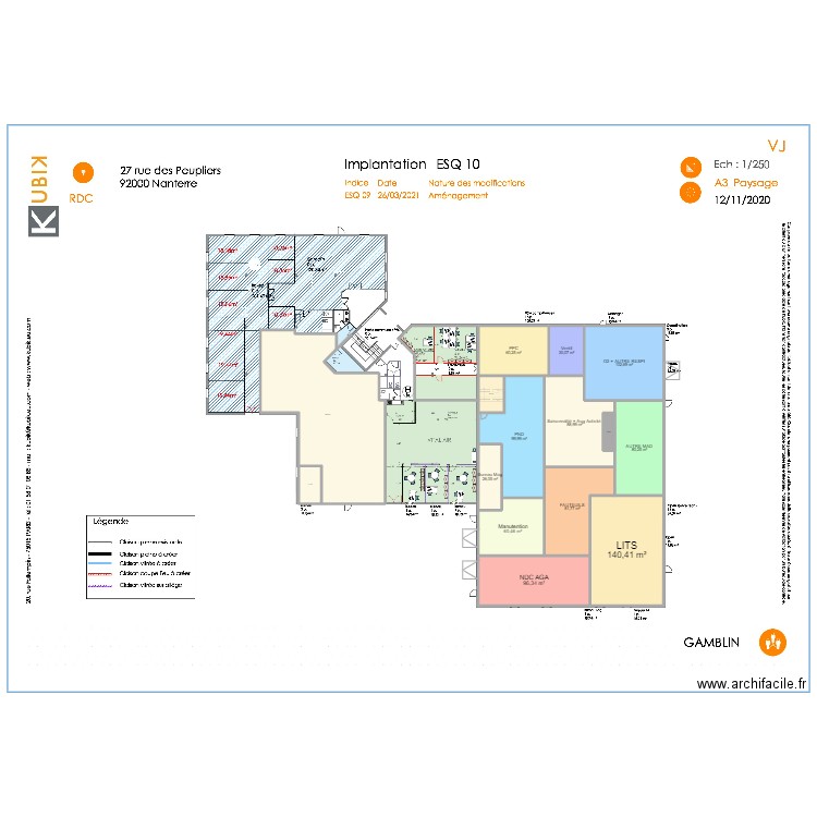 Nanterre RDC Cible. Plan de 0 pièce et 0 m2