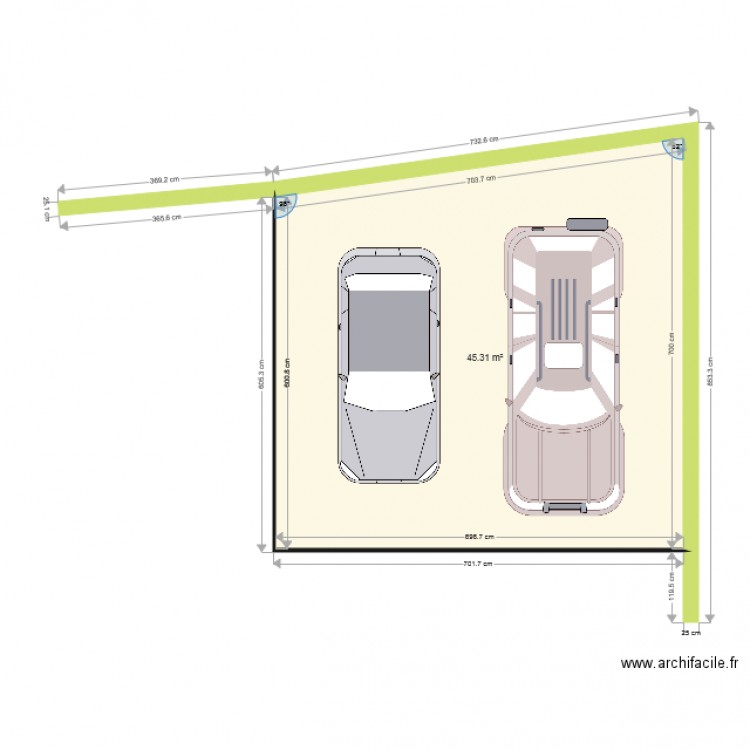 Rangement voiture chape. Plan de 0 pièce et 0 m2