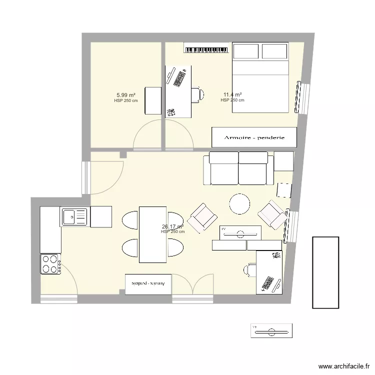 Luc 9 apr&egrave;s visite. Plan de 