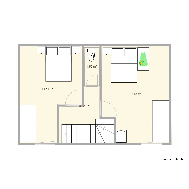 renovation grange etage. Plan de 0 pièce et 0 m2