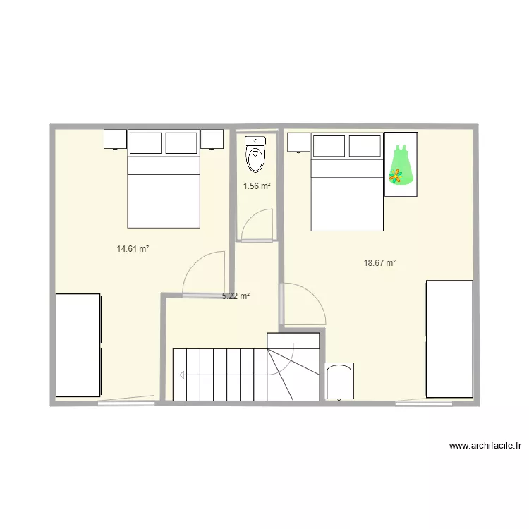 renovation grange etage. Plan de 