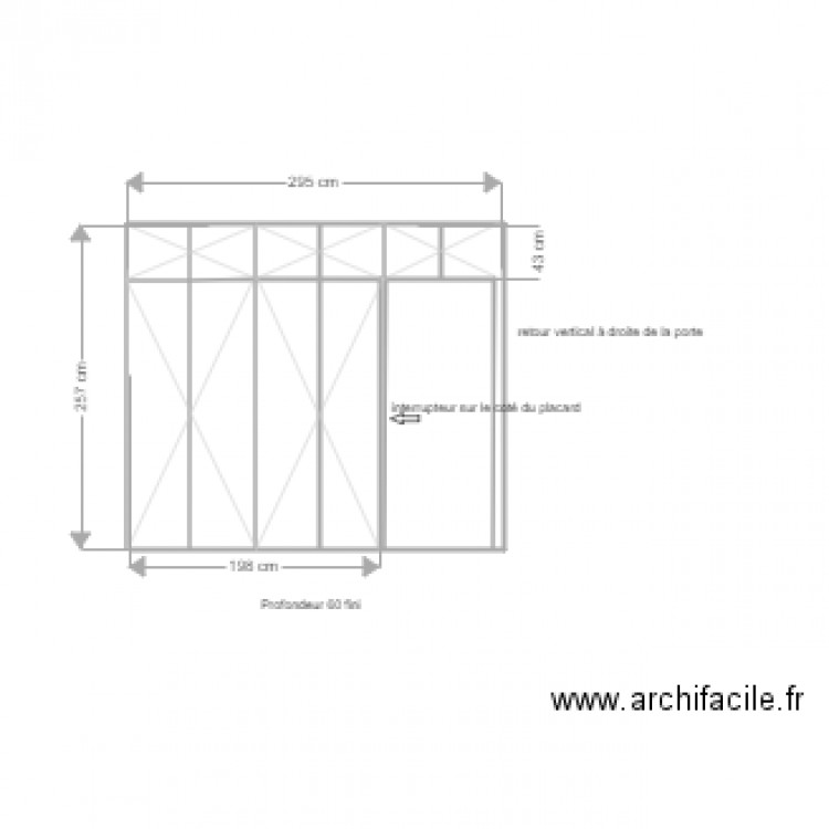 plan placard chambre extérieur. Plan de 0 pièce et 0 m2