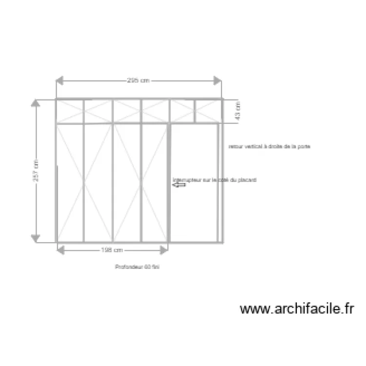 plan placard chambre ext&eacute;rieur. Plan de 