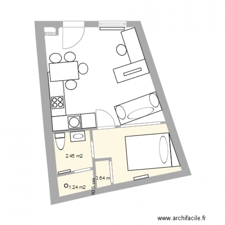 studio3. Plan de 0 pièce et 0 m2