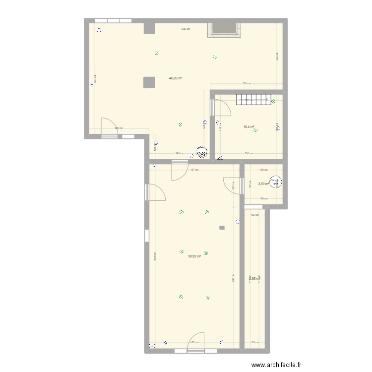 Maison Initial RDC. Plan de 5 pièces et 106 m2