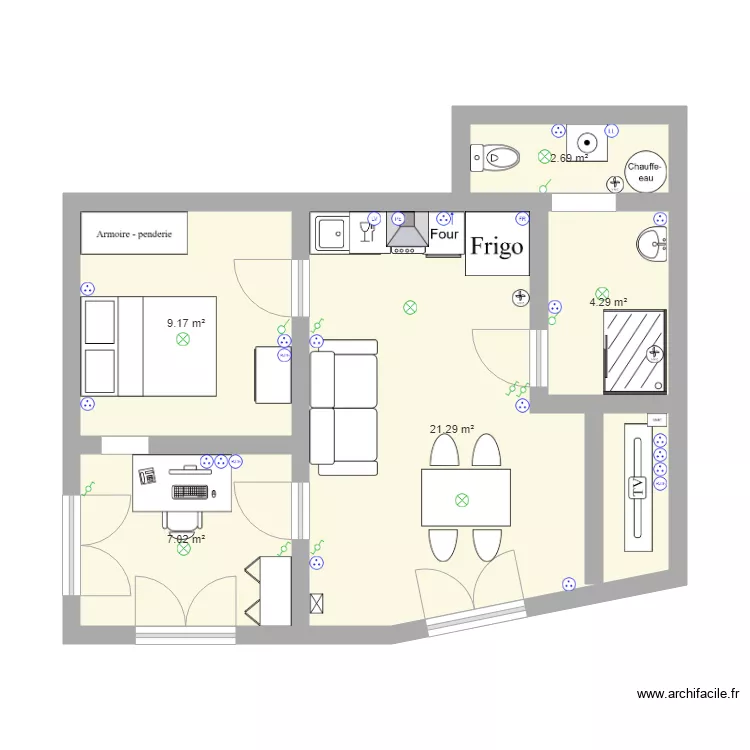 Gite  Leblanc. Plan de 