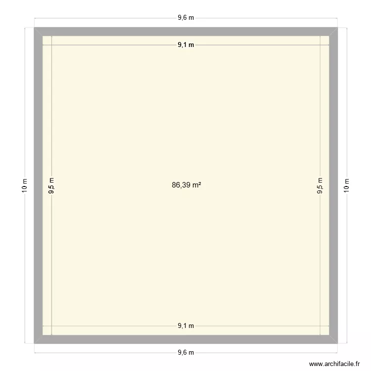 plan nagwa fouad. Plan de 1  et 86 m²