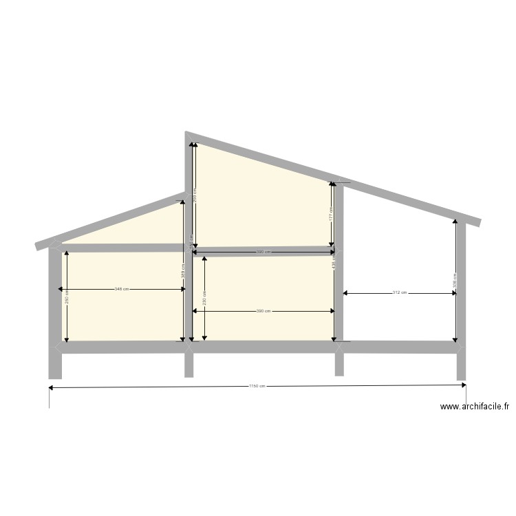 240. Plan de 4 pièces et 29 m2