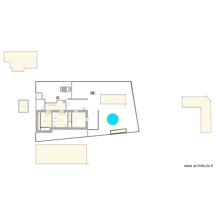 ghy. Plan de 12 pièces et 187 m2