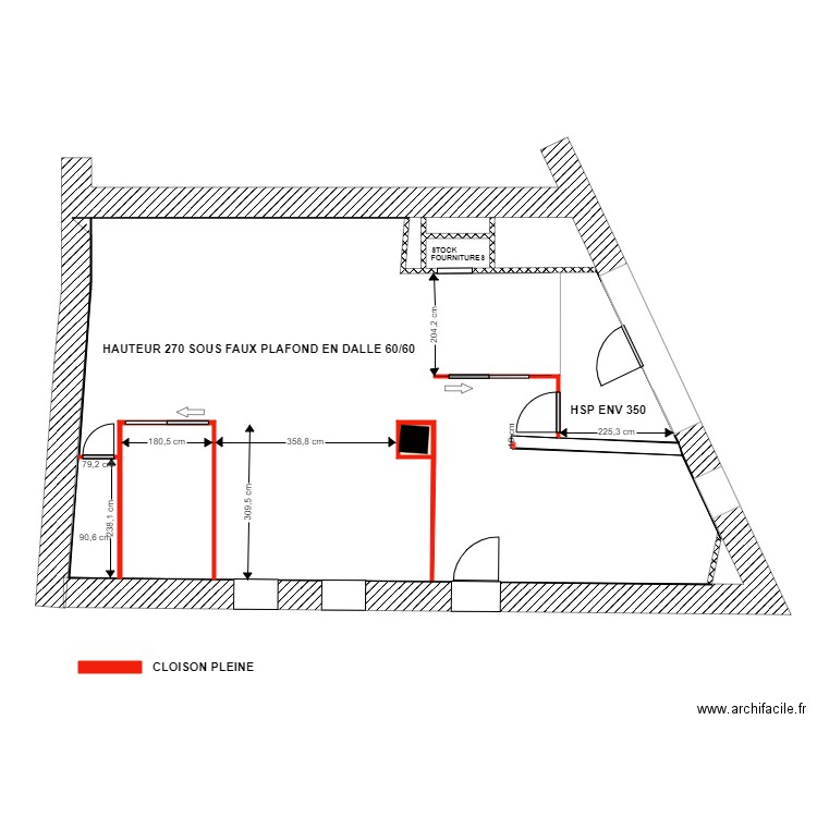 SIMON PROJET CLOISONS PLEINES 15 fevrier. Plan de 0 pièce et 0 m2