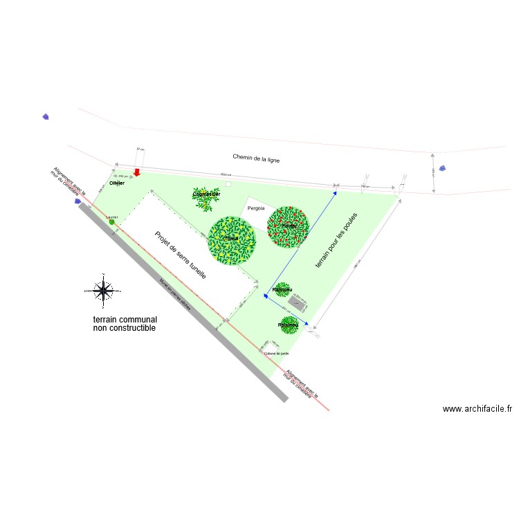 Potager. Plan de 0 pièce et 0 m2