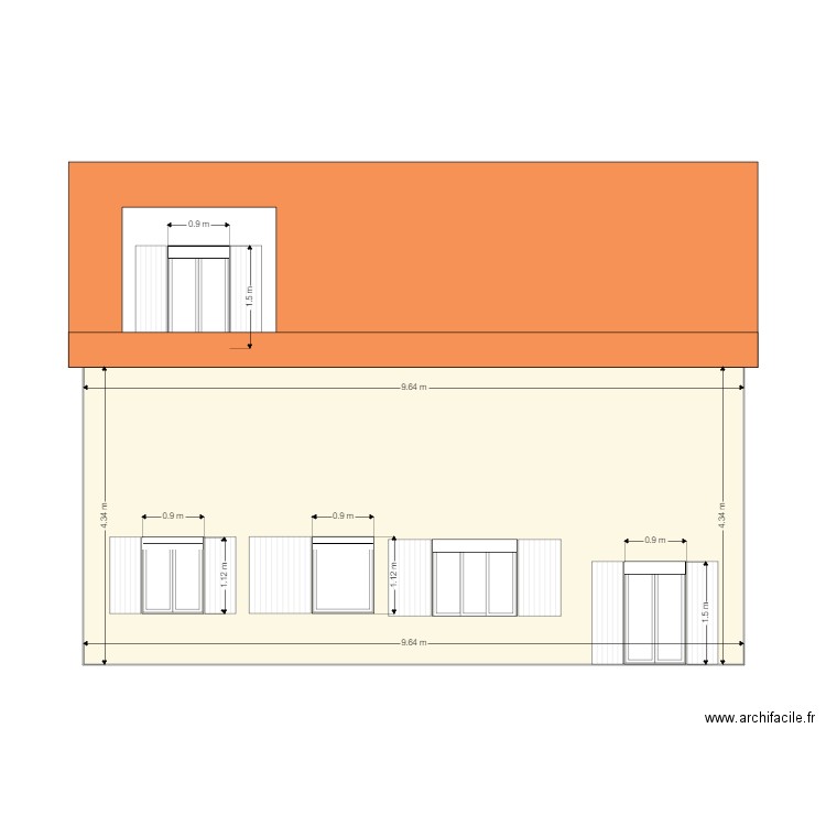 Volet roulant arriere. Plan de 0 pièce et 0 m2