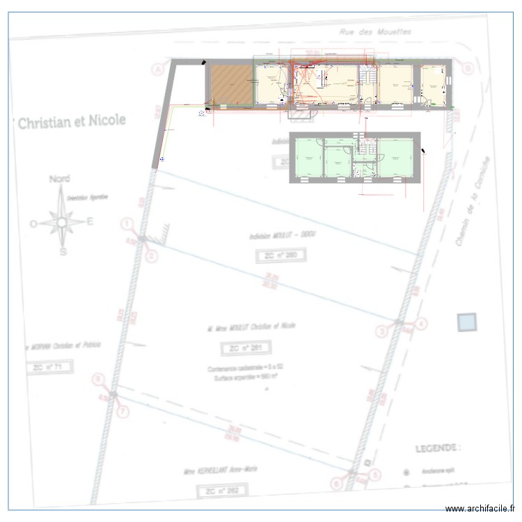 Maison Plozevet elec long câbles. Plan de 0 pièce et 0 m2