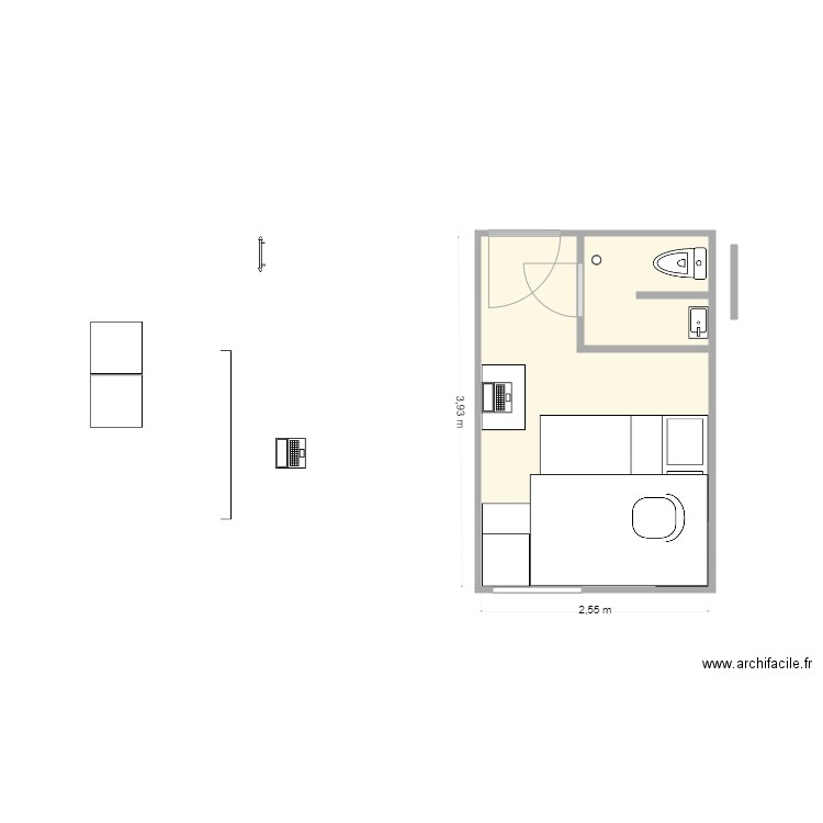 chambres 2 et 3 lit tiroir. Plan de 0 pièce et 0 m2