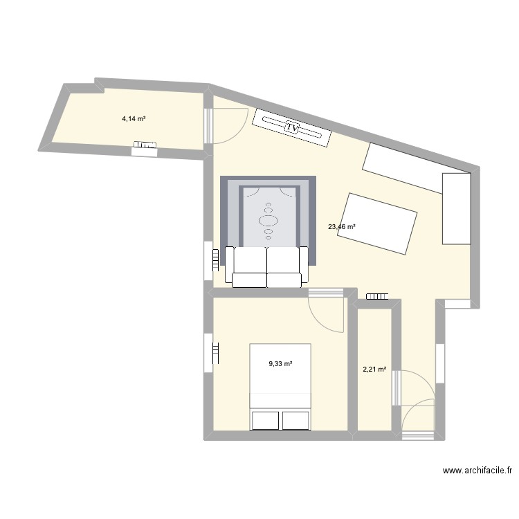 mathias. Plan de 4 pièces et 39 m2