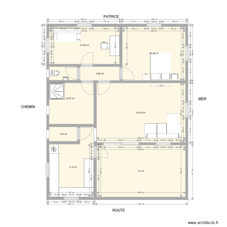 centreize. Plan de 0 pièce et 0 m2