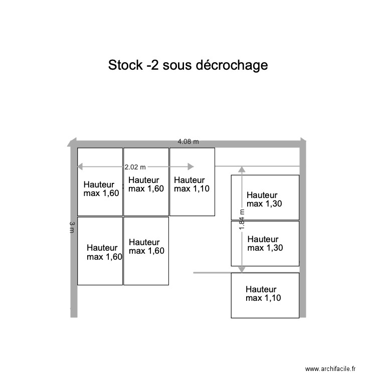 Salle stock 1. Plan de 0 pièce et 0 m2