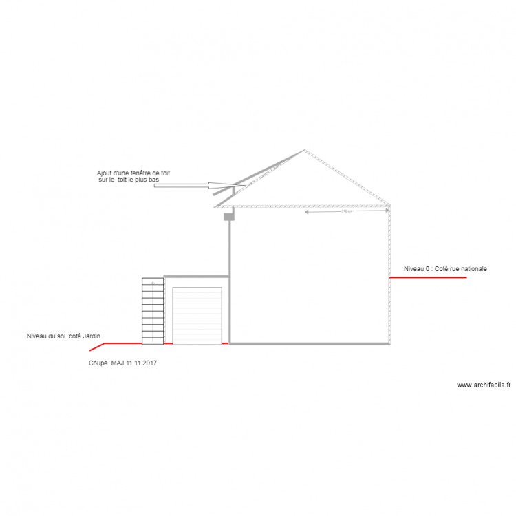 Projet 49  Coupe . Plan de 0 pièce et 0 m2