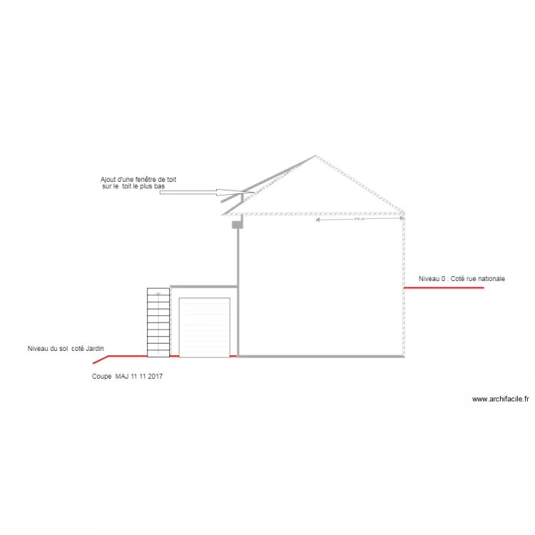 Projet 49  Coupe . Plan de 