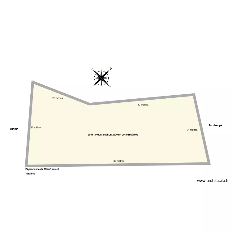 MULLER 2854 m. Plan de 