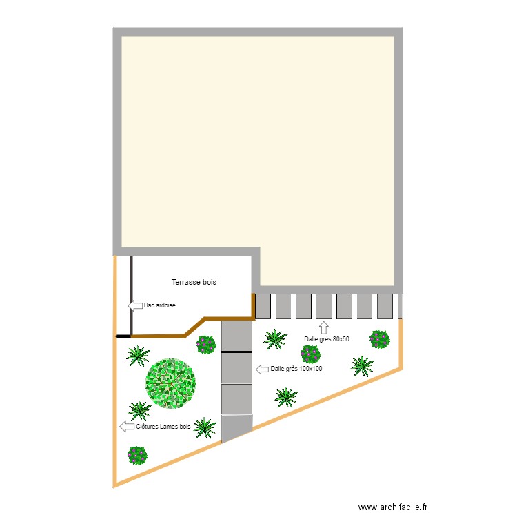 poubert. Plan de 1 pièce et 63 m2