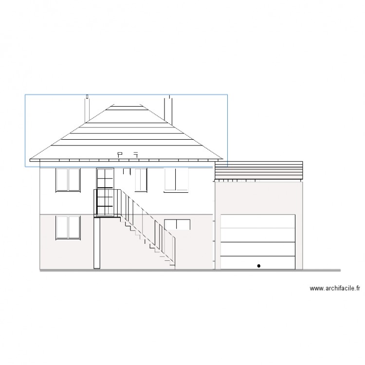 plan des façades complètes réduit. Plan de 0 pièce et 0 m2