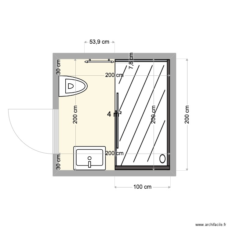 Pantin_SDB_Studio7. Plan de 0 pièce et 0 m2