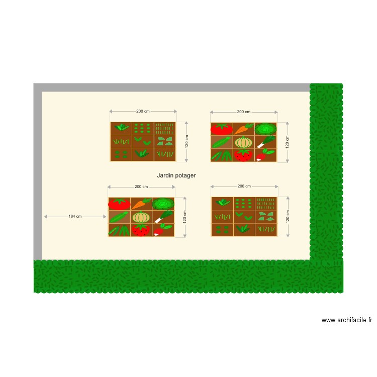 jardin potager. Plan de 0 pièce et 0 m2