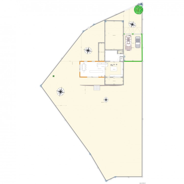 PROJET AVEC  EXTENTION MEUBLE. Plan de 0 pièce et 0 m2