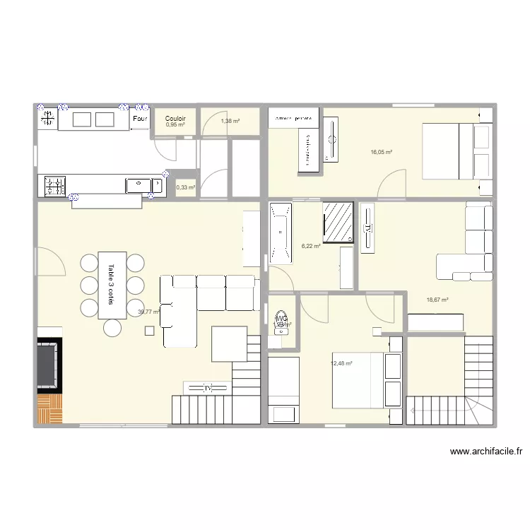 cuisine oissy. Plan de 