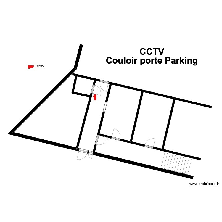 Camera Porte parking. Plan de 0 pièce et 0 m2