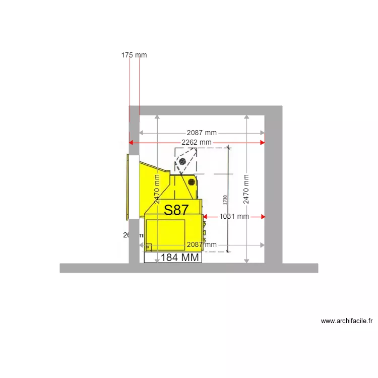 COUPE PROJET VEDENE S87. Plan de 