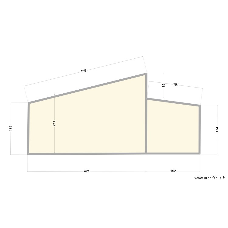 facade abri Pénerf 2. Plan de 2 pièces et 13 m2