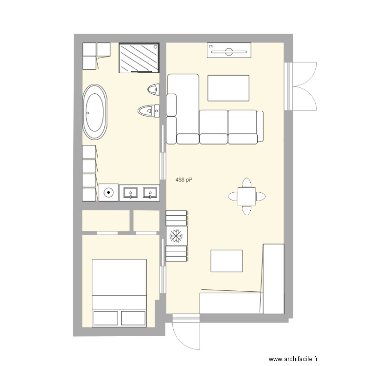 extension chalet 4. Plan de 0 pièce et 0 m2