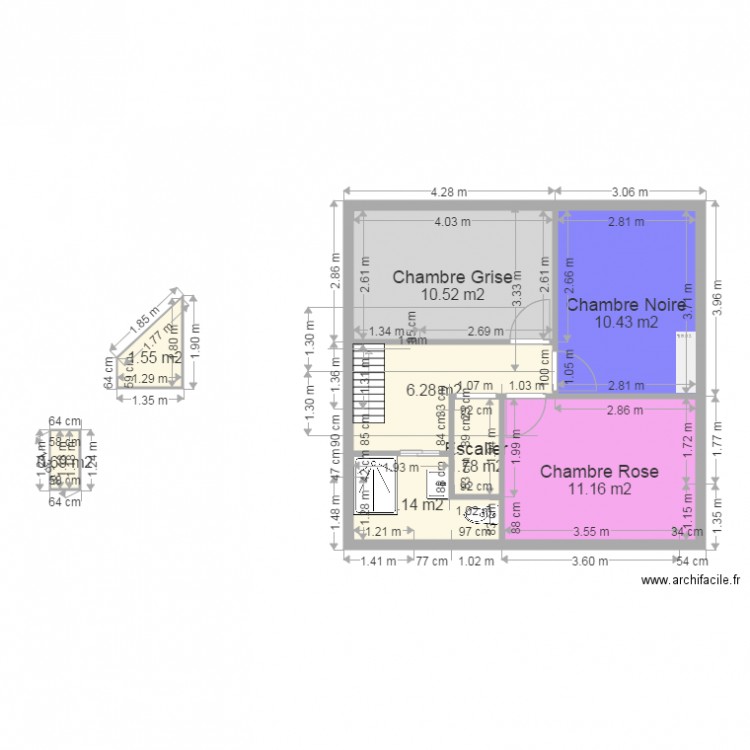 1ER ETAGE RIS projet 4. Plan de 0 pièce et 0 m2