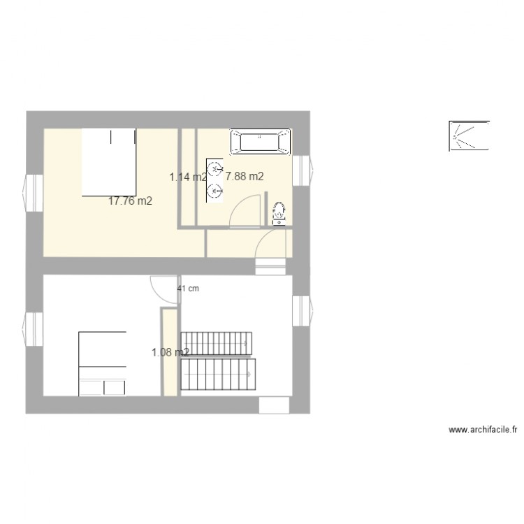 1 er étage v6 18 avril. Plan de 0 pièce et 0 m2