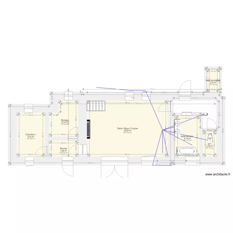 Rdch Gaines  Projectif  Petit Aulnay. Plan de 