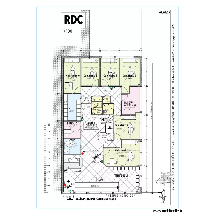 Centre m&eacute;dico dentaire Dr Guigui. Plan de 